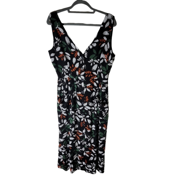 Arianna by Howard's sleeveless floral print v neck dress size large - Picture 2 of 9